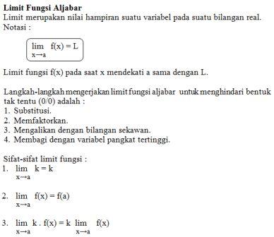 Materi Limit Fungsi Kelas 11 Ilmusosial Id