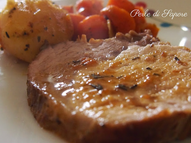 arrosto alle spezie con contorno di patate e carote