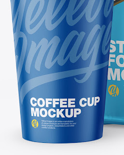 Download Metallic Stand Up Bag With Coffee Cup Mockup Yellowimages Mockups