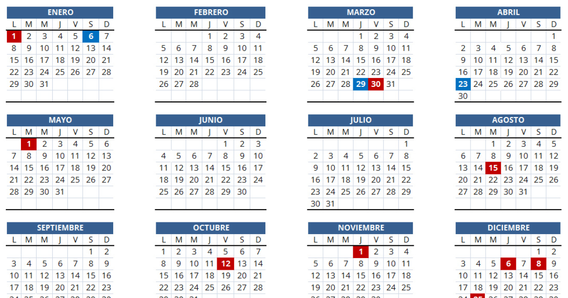 calendario mar 2021: calendario laboral teruel 2020
