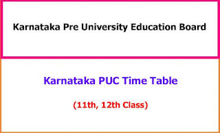 Karnataka PUC Examination Time Table 2021 Karnataka PUC Examination Time Table 2021