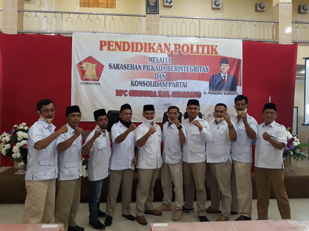 Pengurus Harian PAC Partai Gerindra Kecamatan Ambarawa, Kabupaten Semarang.