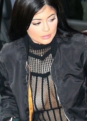 Kylie Jenner Bares Boobs In Mesh Top As She Steps Out In Ny