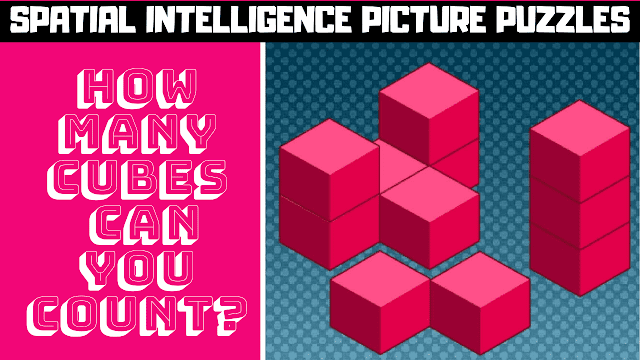 Spatial Intelligence Picture Riddles: Count the Cubes