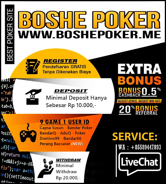 BoshePoker - Agen Poker Server Terbaru dan Domino Terpercaya Indonesia 69160856_882023262177328_857752814946877440_o