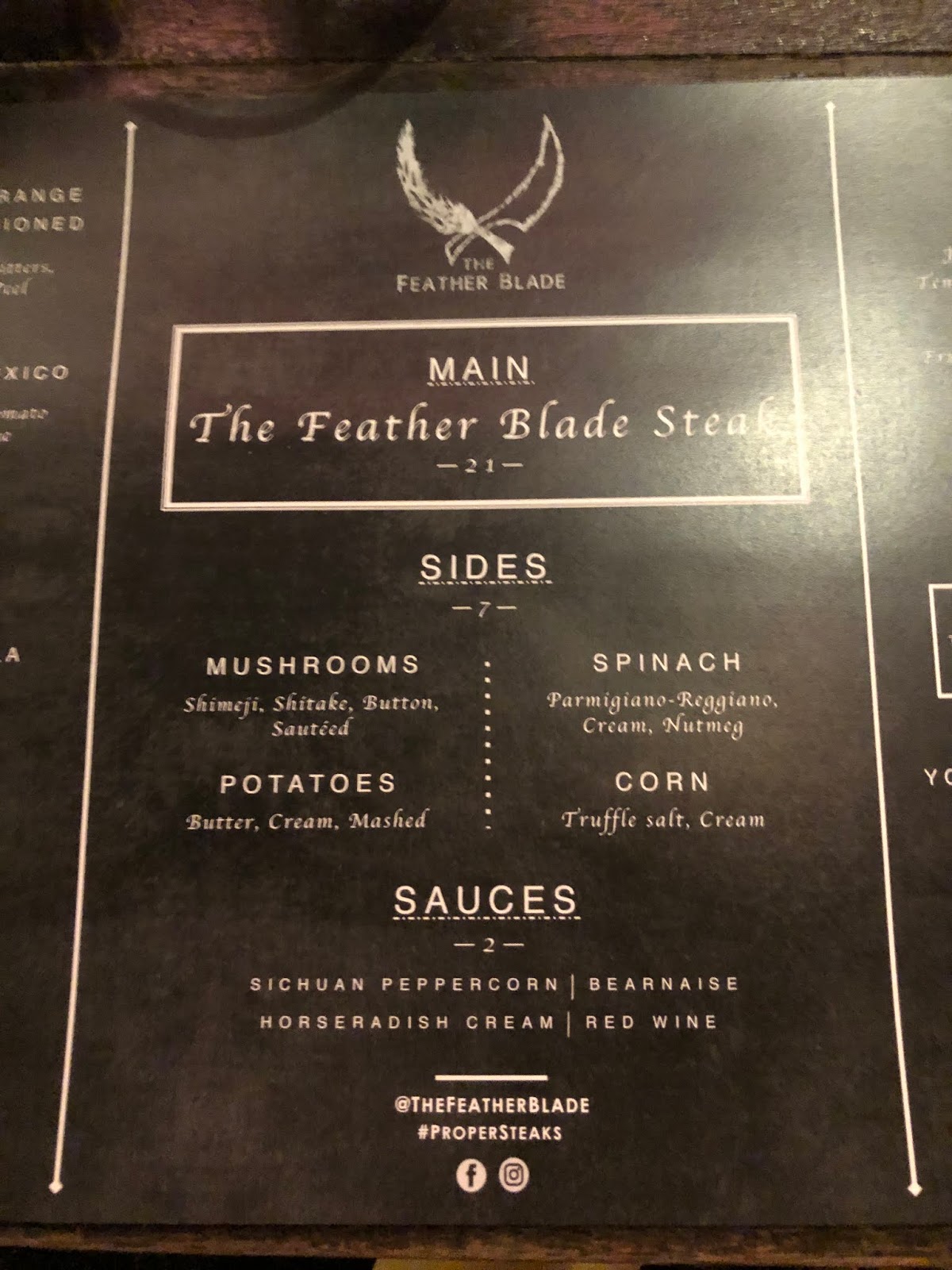 Review of The Feather Blade — Flat Iron Steak of Singapore Singapore