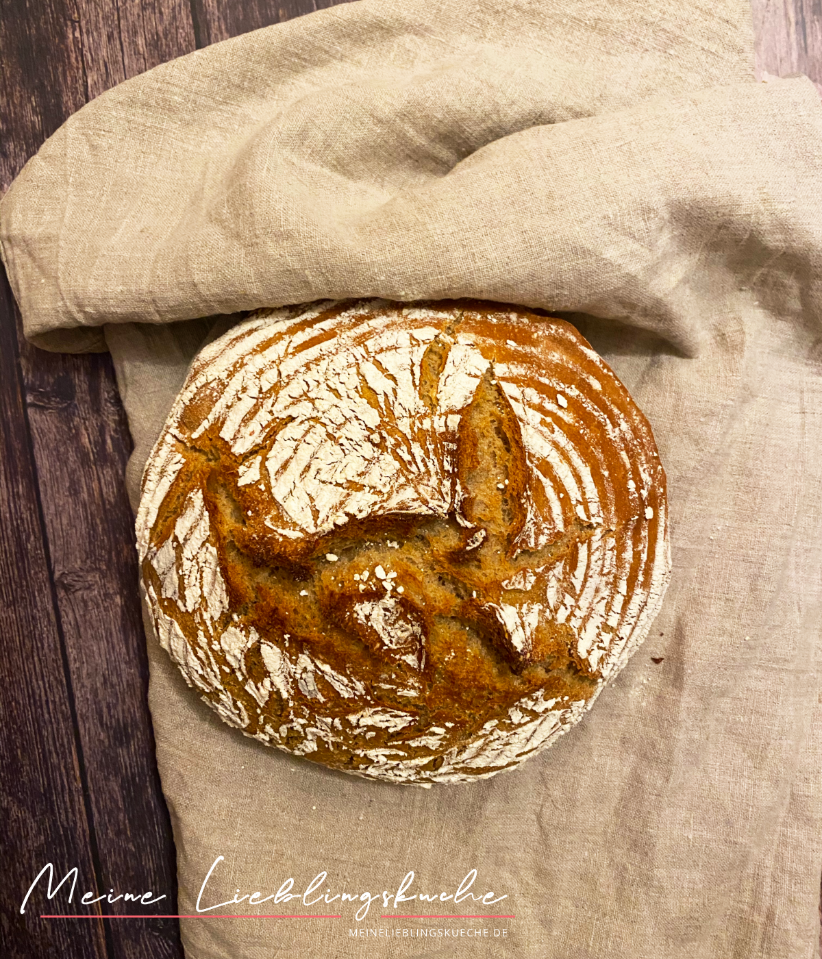 Weizen-Roggen-Brot mit langer Teigführung und wenig Hefe Weizen-Roggen-Brot mit langer Teigführung und wenig Hefe