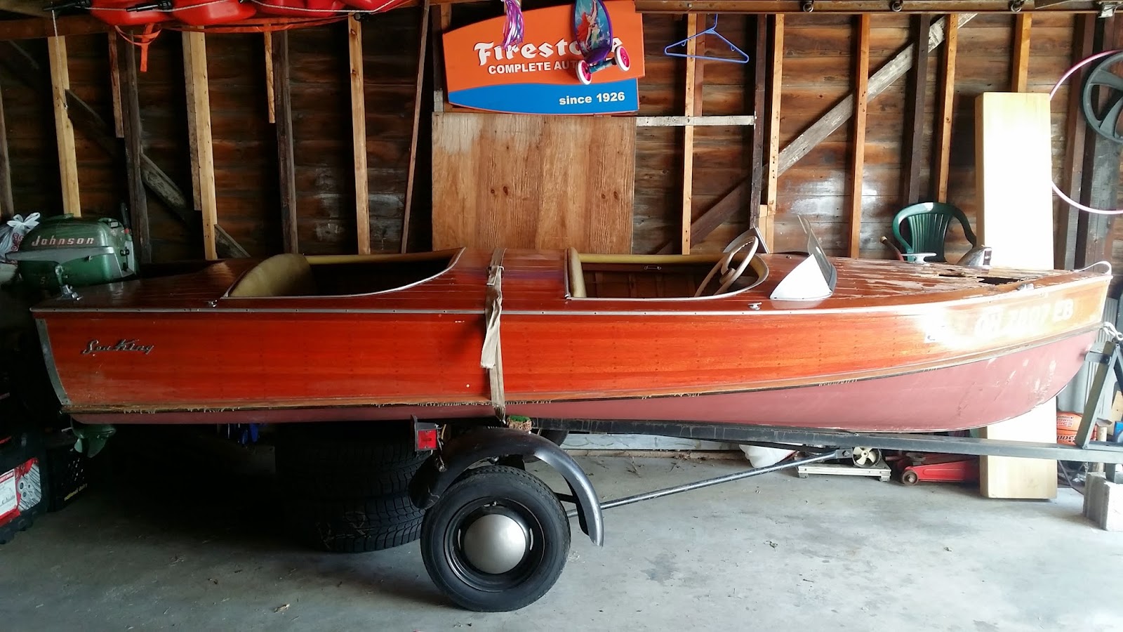 Wooden Montgomery Ward Sea King Boat wooden-montgomery-ward-sea-king-boat