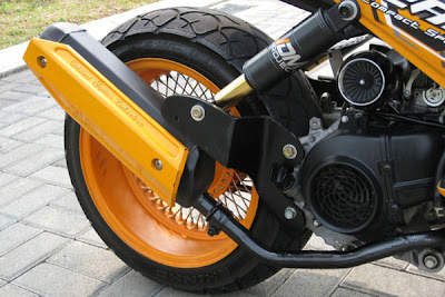 modifiksi motor honda beat orange