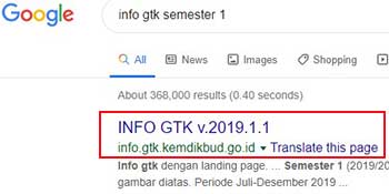 Cara Melihat Info Gtk Semester 1 2019 2020 Tujuwan Com