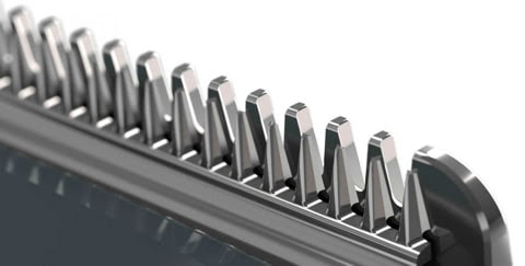 Rounded tips of trimmer.