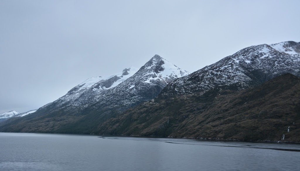 Chilean Fjords snow mountains