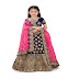 Girl's Satin Semi-stitched Lehenga Choli