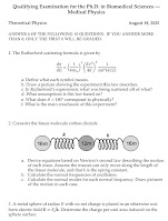 First page of the 2020 Physics Qualifying Exam.