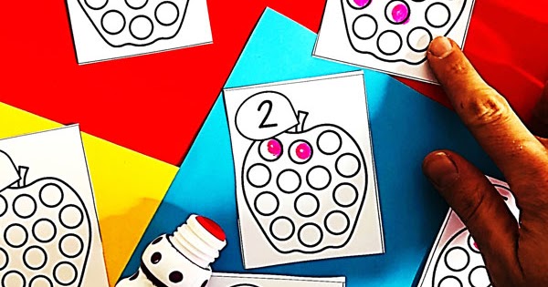 Apple Count And Dab Cards Totschooling Toddler Preschool Apple Count And Dab Cards Totschooling Toddler Preschool