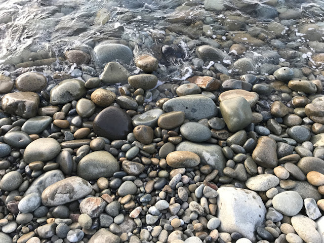 石拾い　島根の海