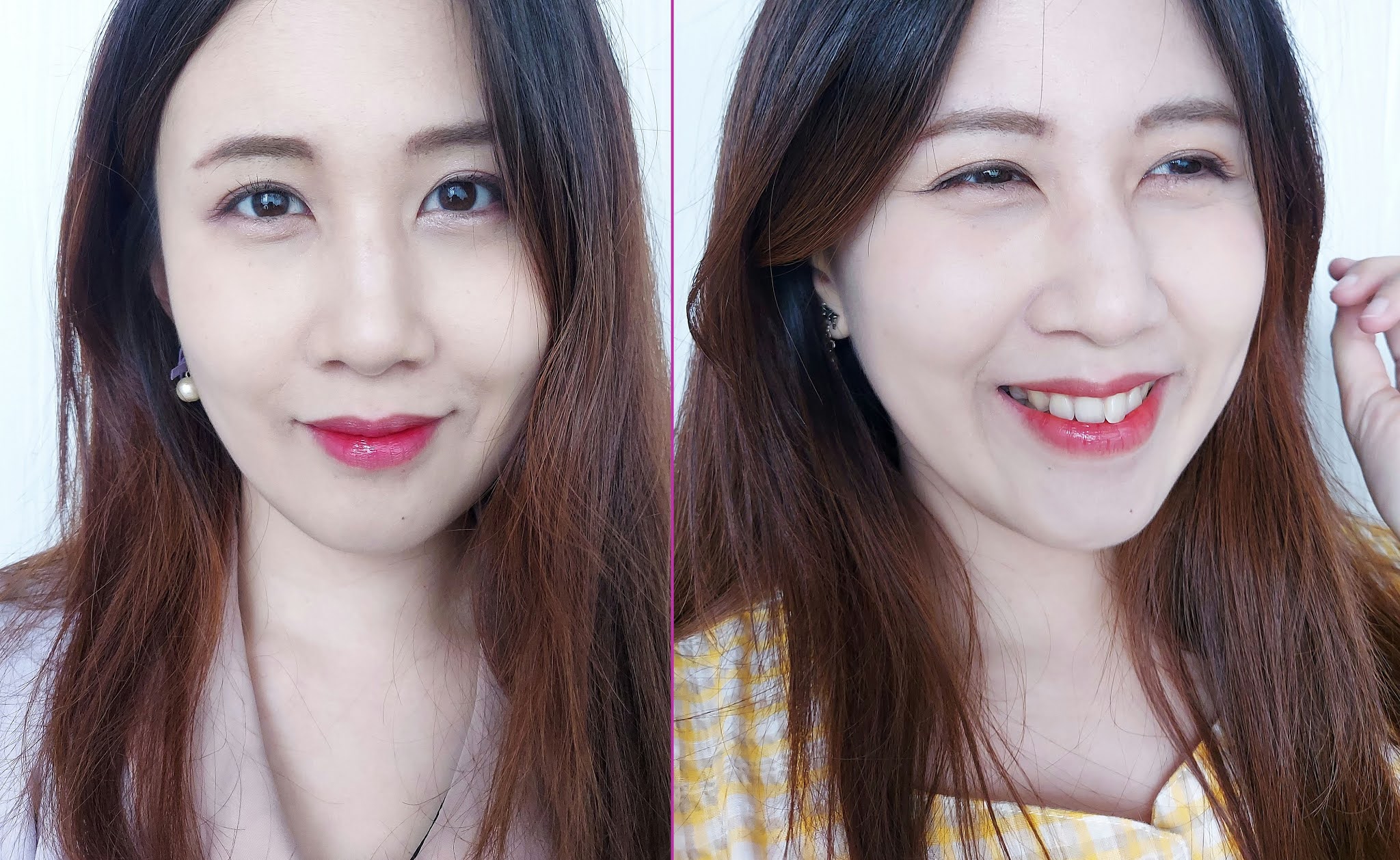 Holika Holika Heart Crush Glow Tint Air 02 Wig & 03 Bae WateryScenery