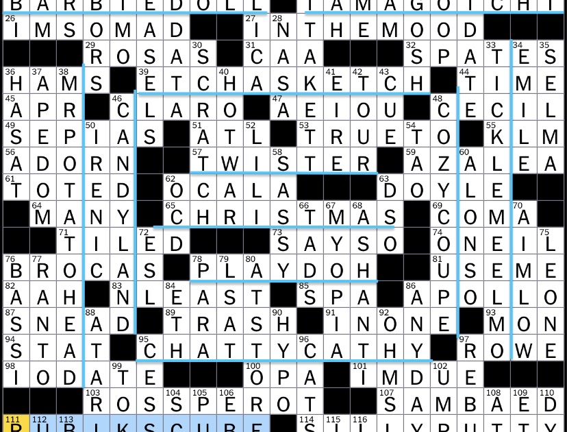 The New York Times Crossword Puzzle Solved Sunday's New York Times