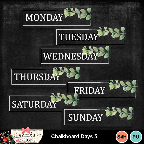 Chalkboard Days 5 Freebie