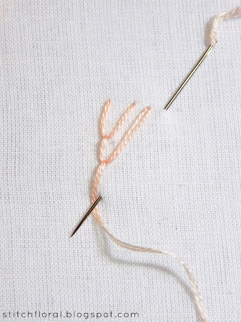 Feather stitch variations