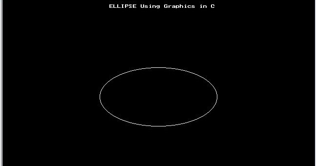C Program to Draw an Eclipse Shape Using C Graphics