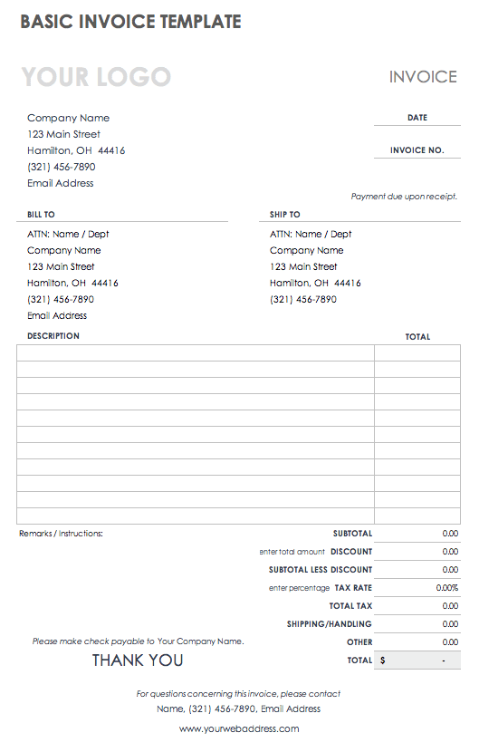 Final Invoice Template - Invoice Template