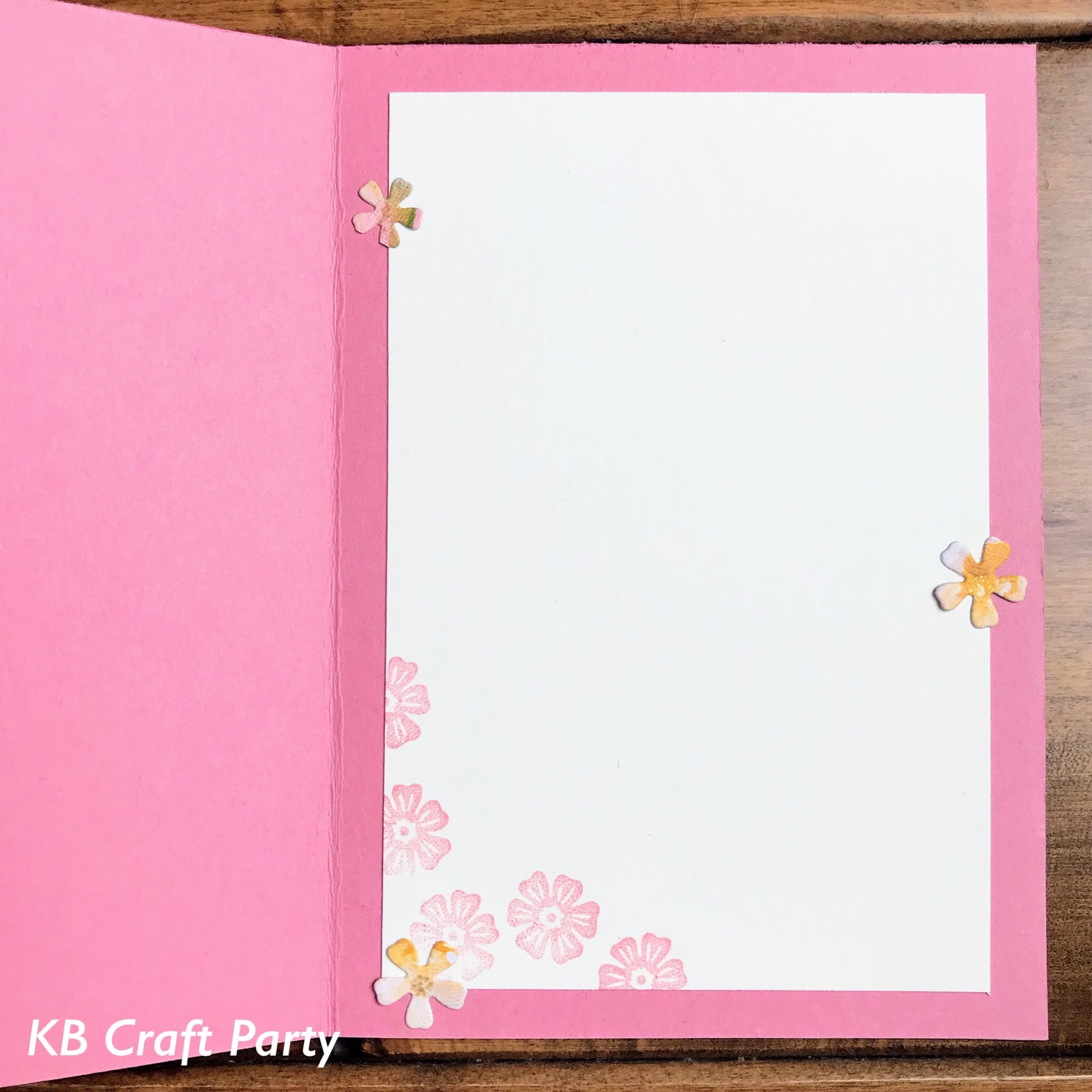 Kb Craft Party スタンピンアップでペーパークラフト レースと花束のバースデーカード