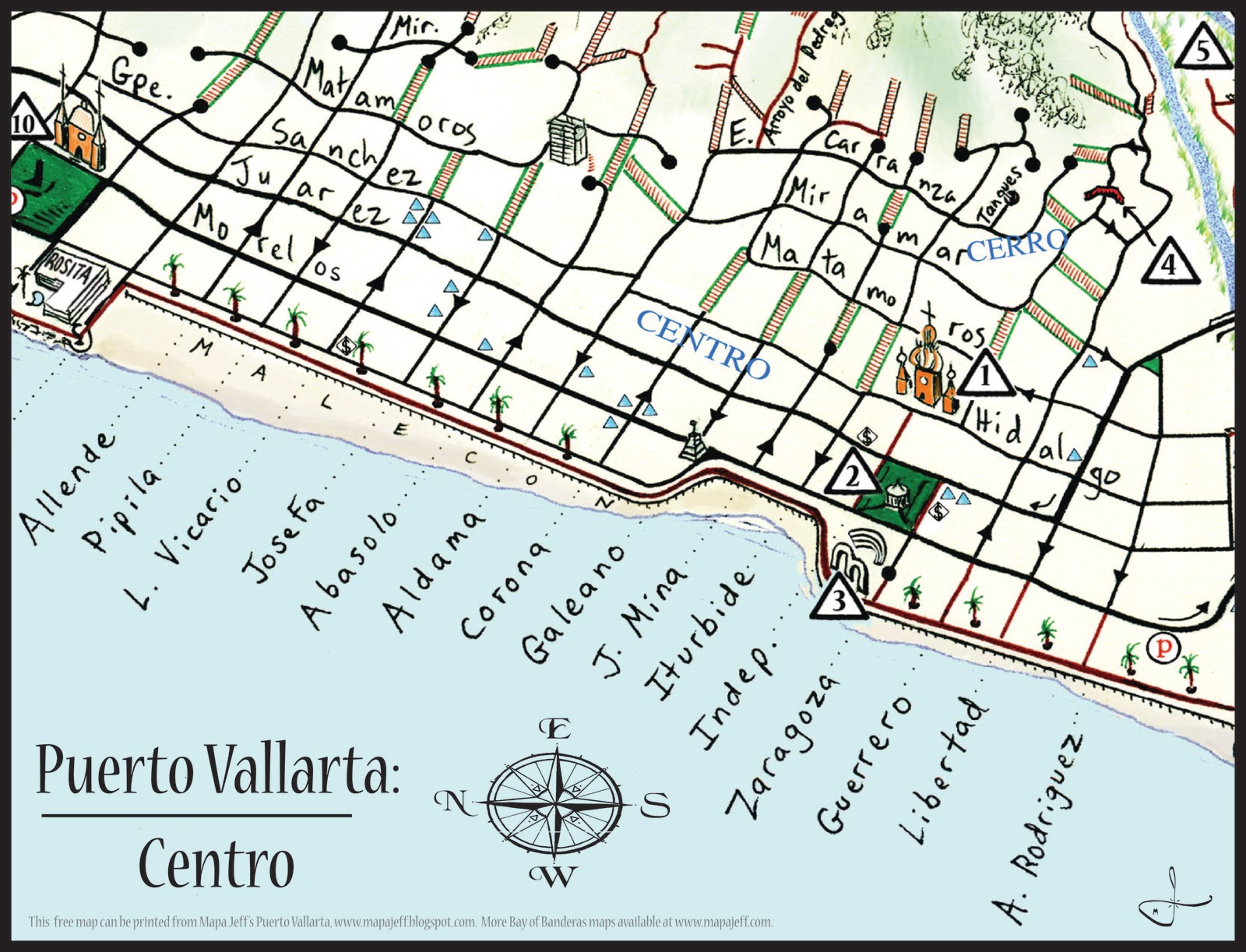 Mapa Jeff Cartography Puerto Vallarta Maps