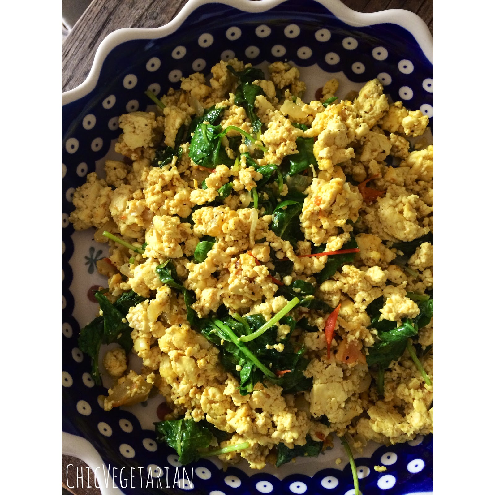 ChicVegetarian Quick and Easy Tofu Scramble Vegan