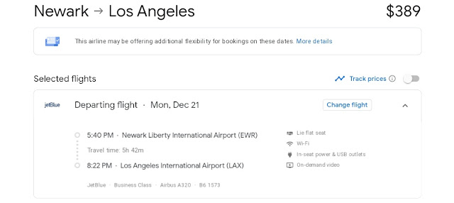 lax to ewr one way