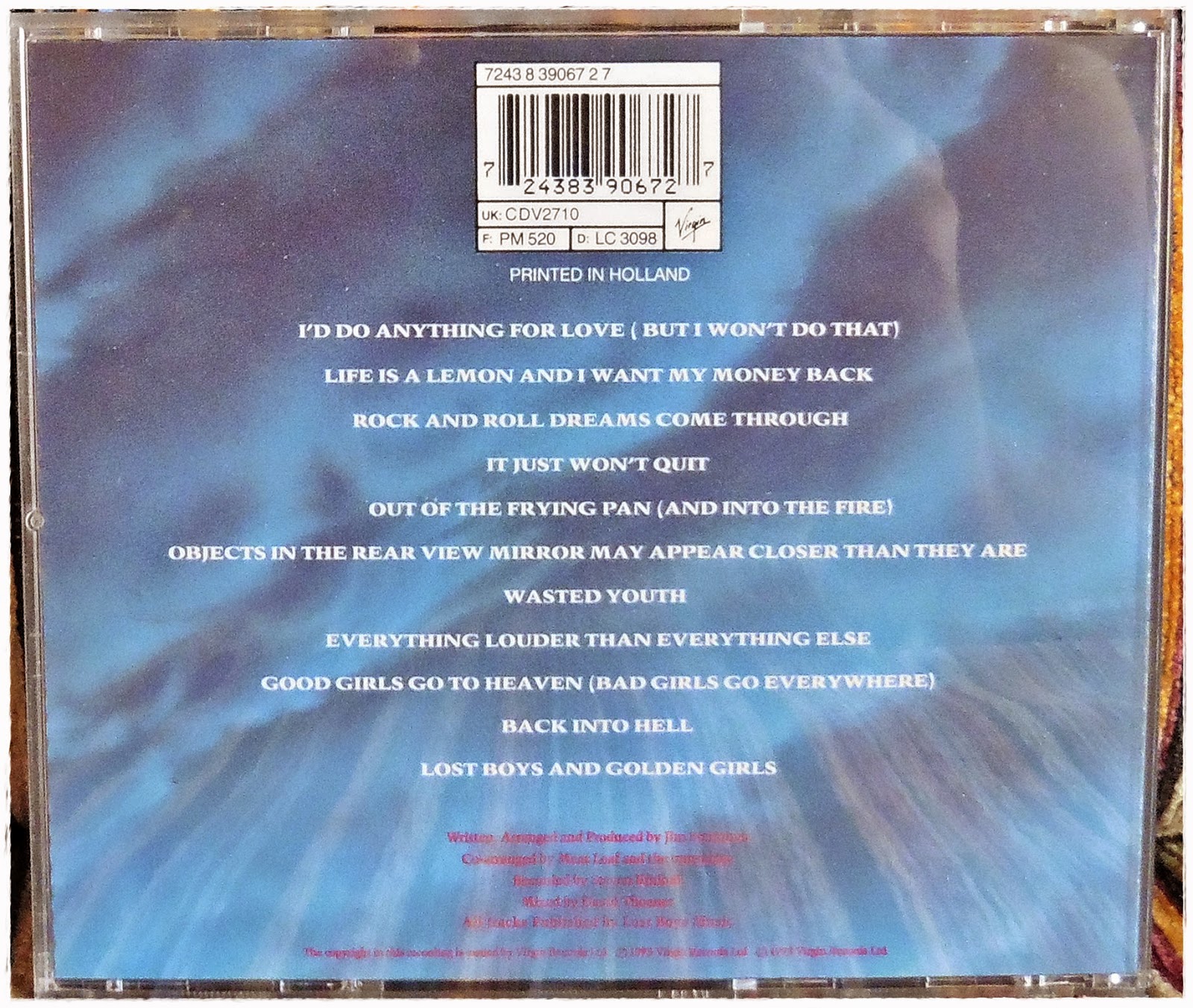 ZEPPELIN ROCK Meat Loaf Bat Out of Hell II Back into hell (1993