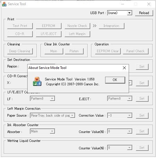 Canon Service Tool V1050 for Your Printer Free