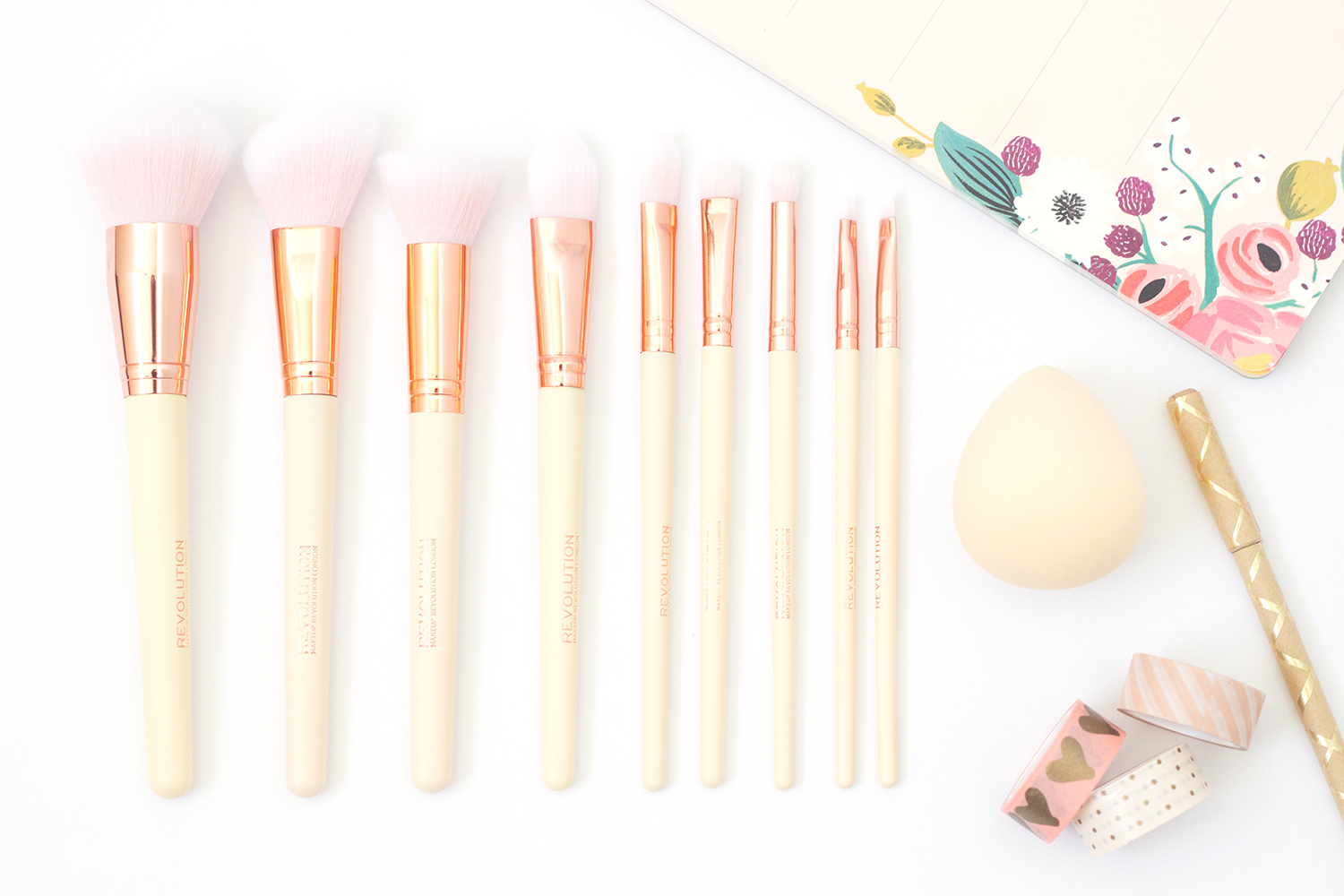 Little Blushing Birdie Makeup Revolution Iconic Nudes Brush Collection