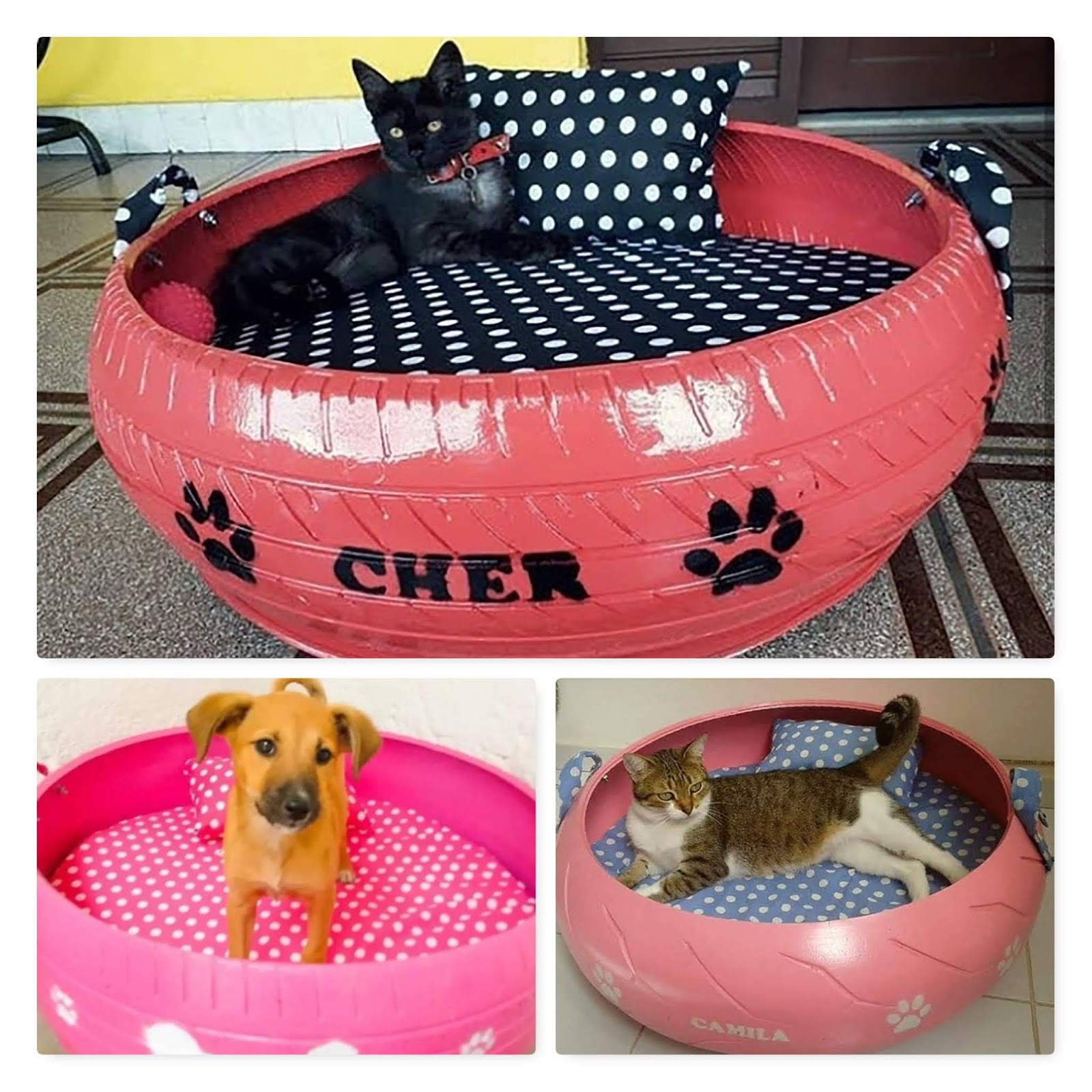That's Purrfect Pet Beds From Old Tyres