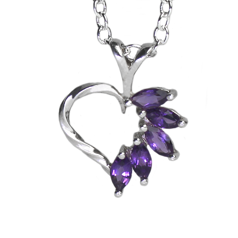 All about Semi Precious Stones - types, origins, prices: Amethyst Heart ...
