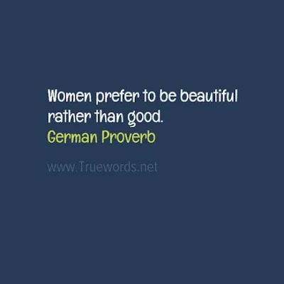 Women prefer to be beautiful rather than good