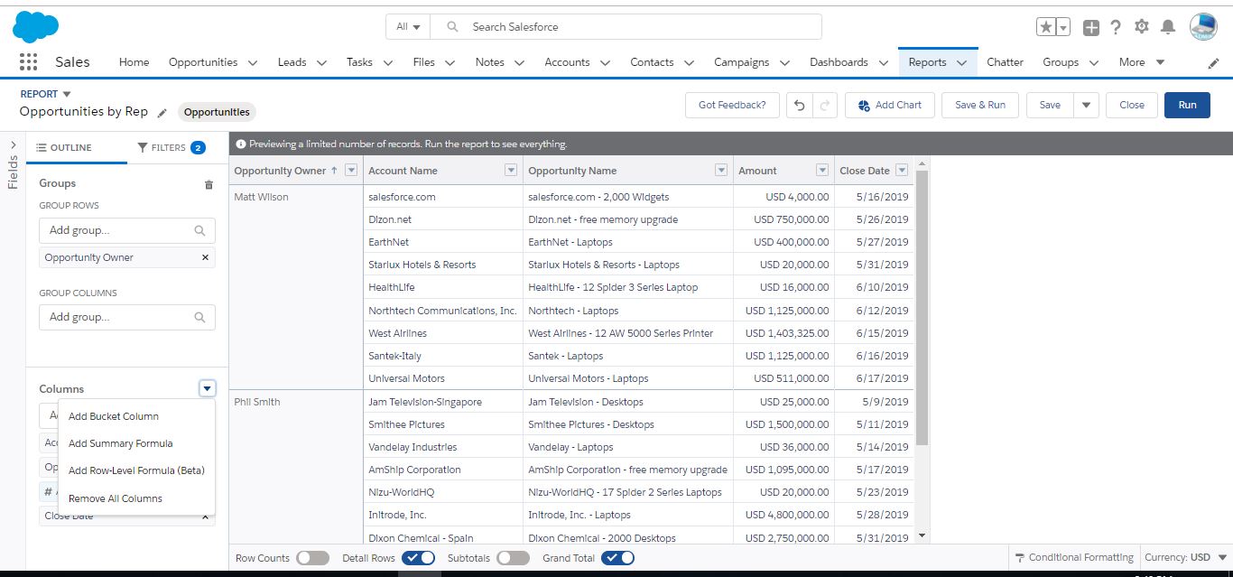 Salesforce World Row Level Formulas Summerʻ19 Feature