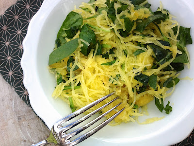 Spaghetti Squash & Kale ~ Healthy Journey Cafe
