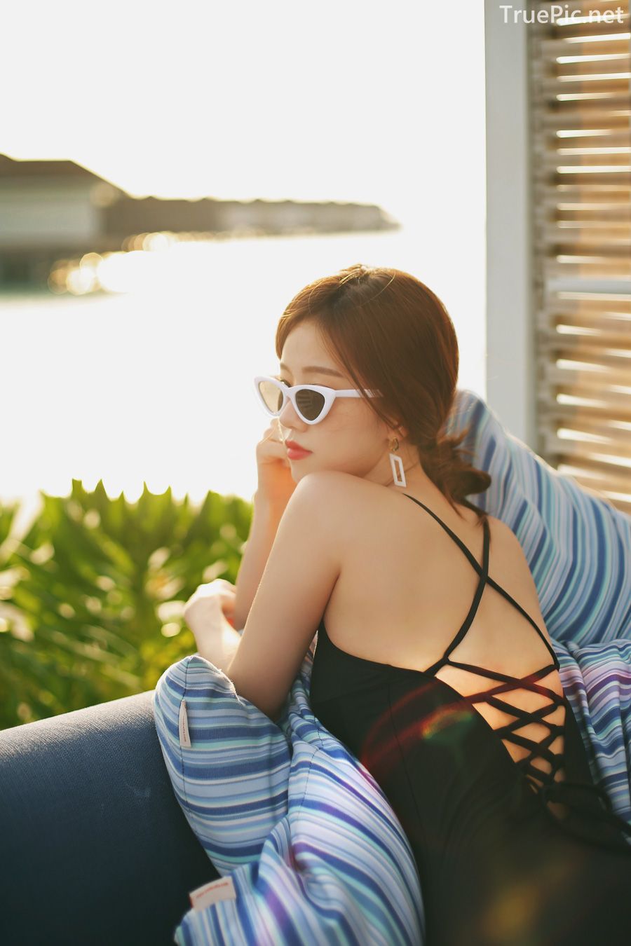 Korean model and fashion - Lee Hyunjung - Time to face me Black Monokini - Picture 11