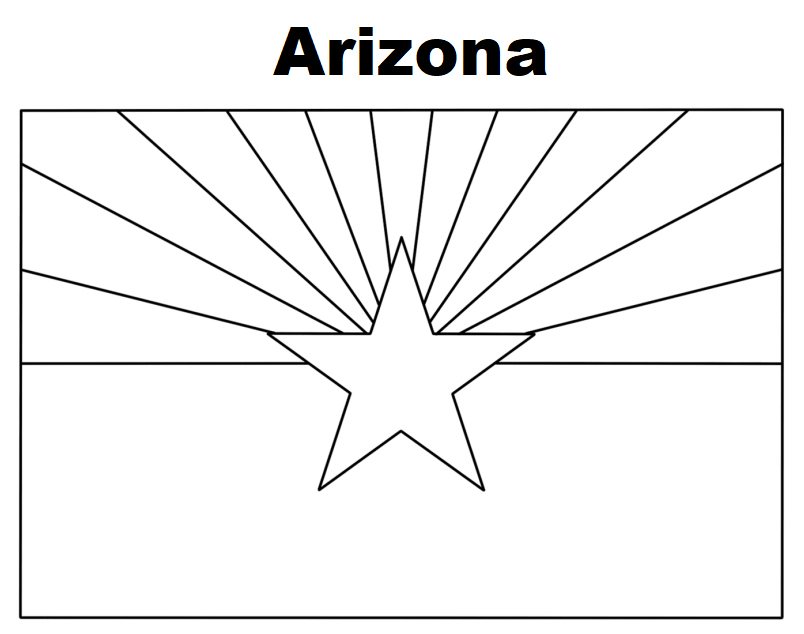Geography Blog: Flag of Arizona coloring page