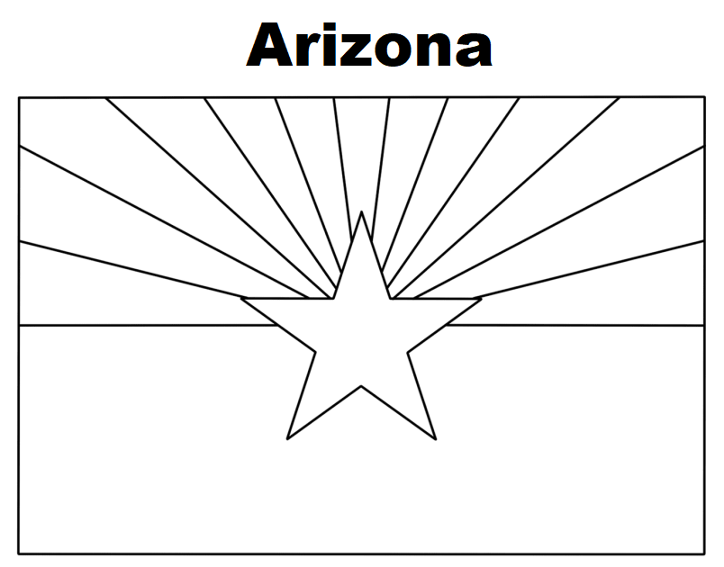 Geography Blog: Flag of Arizona coloring page