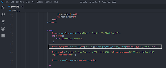 Protecting Posts Page From Sql Injection