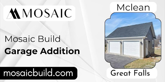 Mosaic Build Garage Addition - Great Falls - Mclean -  Mosaic Design Build