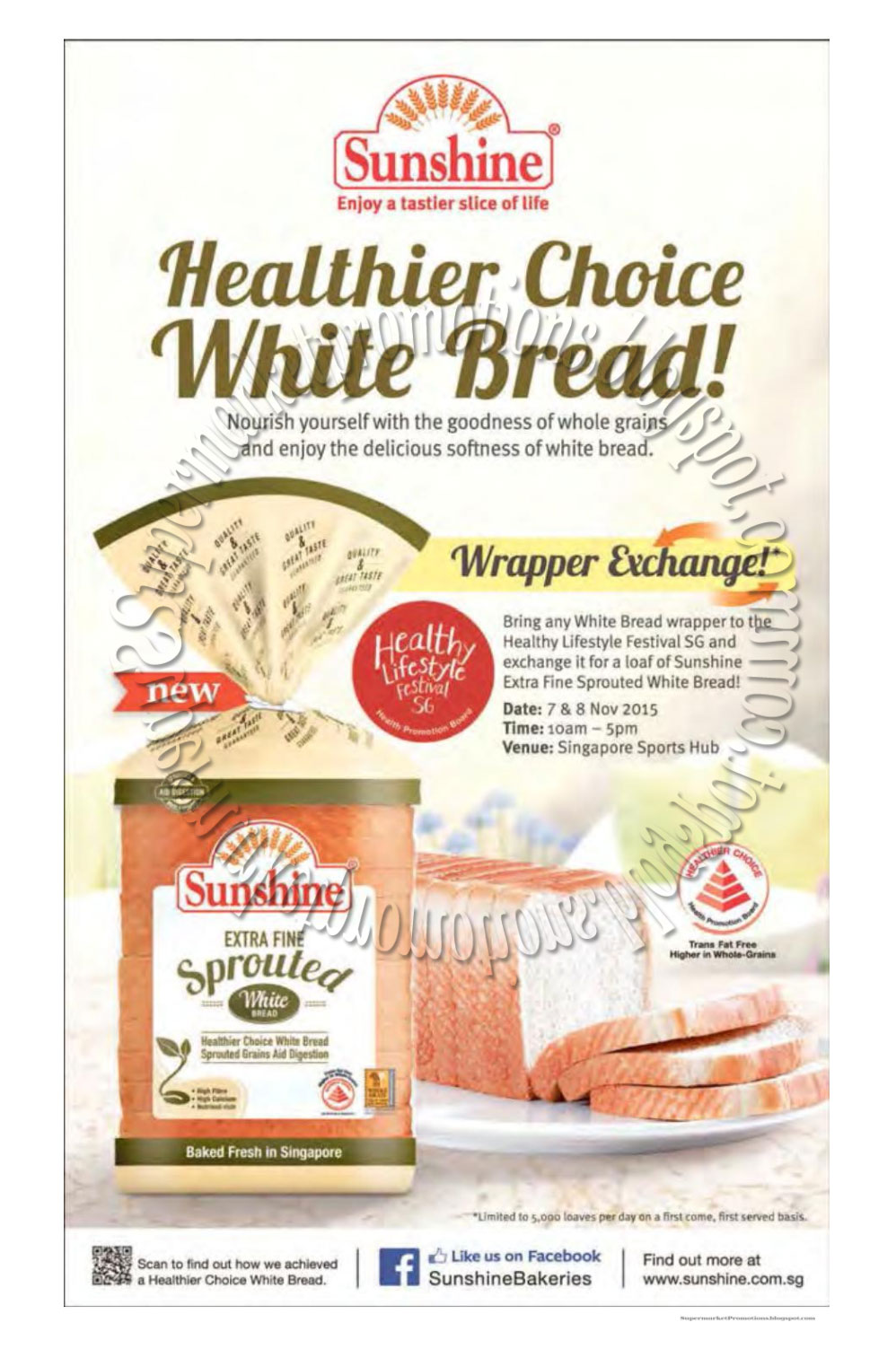 Sunshine White Bread Healthier Choice! 07 08 November 2015