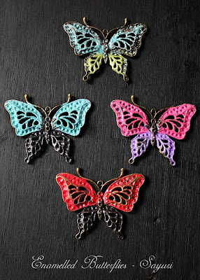 iced enamelling butterflies