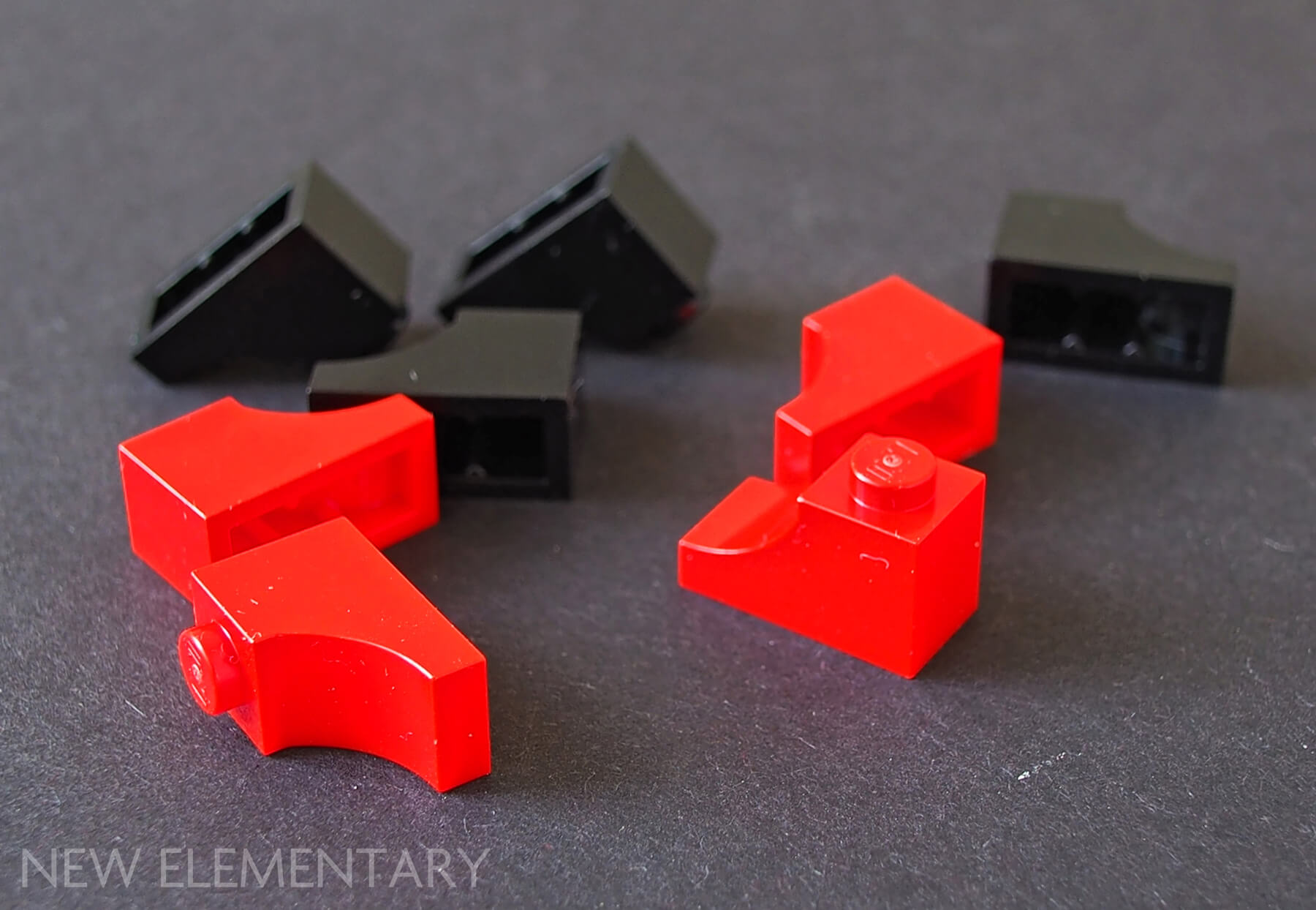 Lego 2 Red 2x3 Finishing Tile NEW