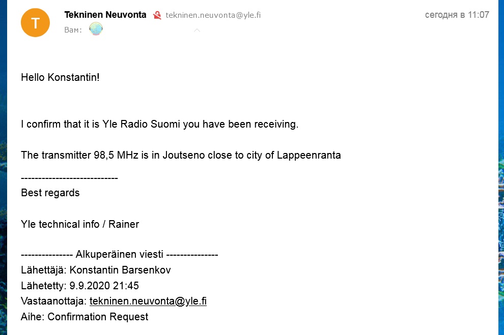 Qsl Review Yle Radio Suomi