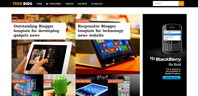TechBlog Free Blogger Template