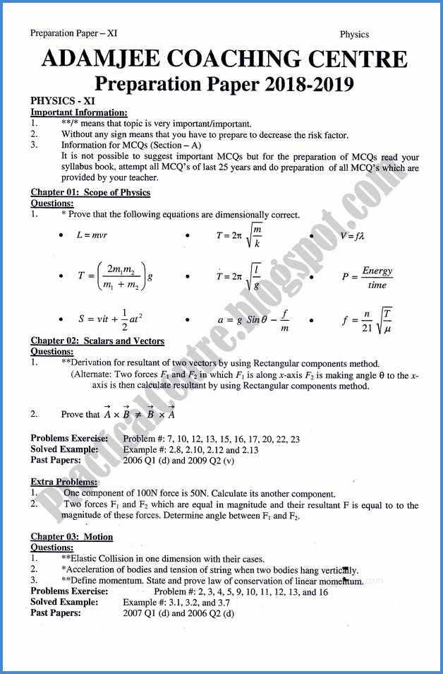 physics-xi-adamjee-coaching-guess-paper-2019-science-group