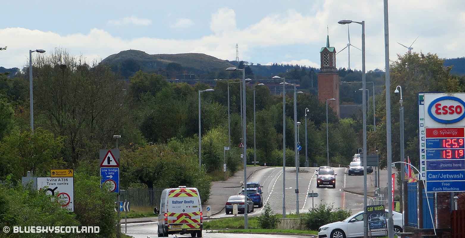 Alex and Bob`s Blue Sky Scotland Barrhead. Renfrewshire. The Town and